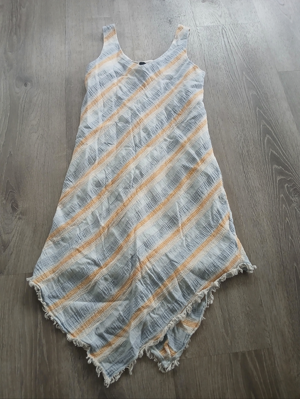Drew Summer Dress in White and Yellow
